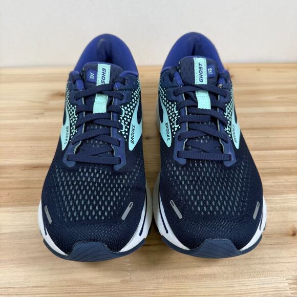 Brooks Ghost 14 Shoes Womens Size 8.5 Navy Blue Cushion Neutral Running Sneakers - Picture 3 of 11